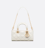 Small Lady Bag Latte Patent Cannage Calfskin