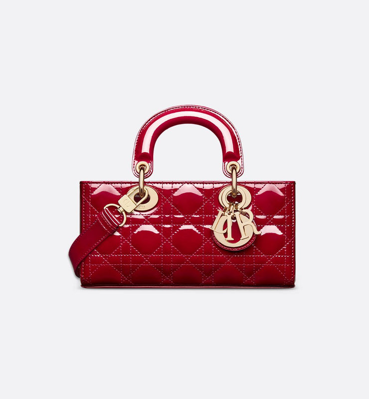 Small Lady Bag Cherry Red Patent Cannage Calfskin