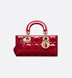 Small Lady Bag Cherry Red Patent Cannage Calfskin