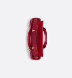 Small Lady Bag Cherry Red Patent Cannage Calfskin
