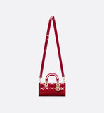 Small Lady Bag Cherry Red Patent Cannage Calfskin