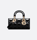 Small Lady Bag Black Patent Cannage Calfskin