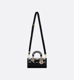 Small Lady Bag Black Patent Cannage Calfskin