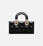 Small Lady Bag Black Patent Cannage Calfskin