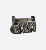 Small camp Bag Blue Oblique Embroidery