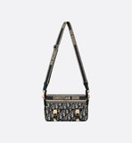 Small camp Bag Blue Oblique Embroidery