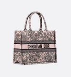 Lucky Medium Book Tote Pink Multicolor Flowers