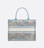 Medium Book Tote Celestial Blue and White Toile de