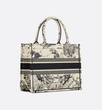 Medium Book Tote Latte and Black Zodiac