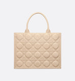 Medium Book Tote Powder Beige Macrocannage
