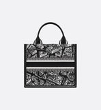 Small Book Tote Black and White Plan de Paris