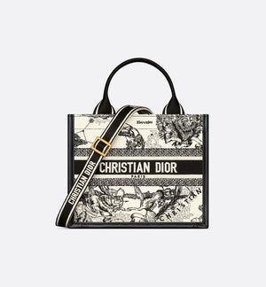 Small Book Tote Latte and Black Zodiac
