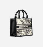 Small Book Tote Latte and Black Zodiac