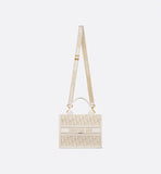 Small Book Tote Oblique Embroidery with Gold