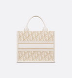 Small Book Tote Oblique Embroidery with Gold