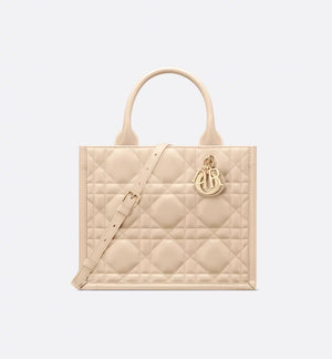 Small Book Tote Powder Beige Macrocannage