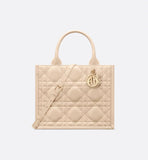 Small Book Tote Powder Beige Macrocannage