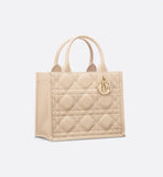 Small Book Tote Powder Beige Macrocannage