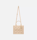 Small Book Tote Powder Beige Macrocannage
