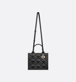 Small Book Tote Black Macrocannage Calfskin