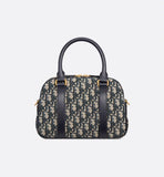 Medium Bowling Bag Blue Oblique Jacquard