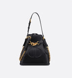 Medium C'est Bag Black Embossed Calfskin