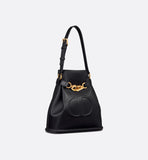Medium C'est Bag Black Embossed Calfskin