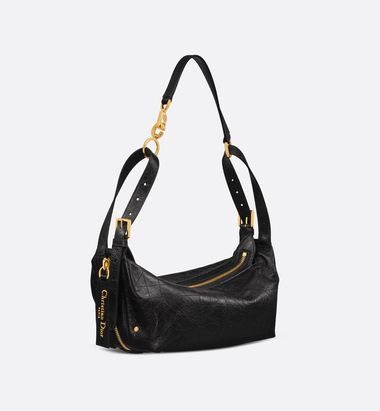 Small D-Journey Bag in Crinkled Calfskin