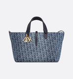 Medium Toujours Bag Blue Denim Oblique