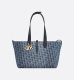 Medium Toujours Bag Blue Denim Oblique