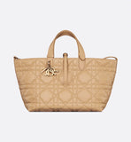 Medium Dior Toujours Bag Biscuit Macrocannage