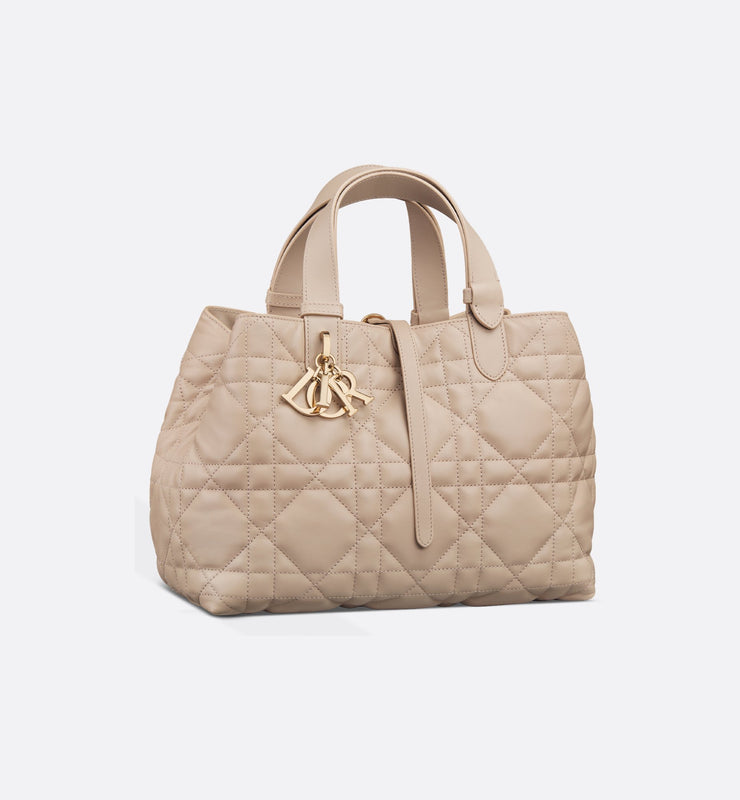 Medium Toujours Bag Desert Taupe Macrocannage Calfskin
