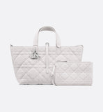 Toujours Bag Soft Gray Macrocannage Calfskin