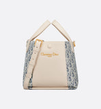 Small Signature Bucket Bag Blue Oblique Chambray