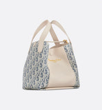 Small Signature Bucket Bag Blue Oblique Chambray