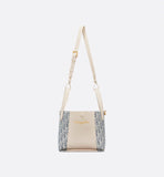 Small Signature Bucket Bag Blue Oblique Chambray