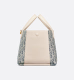 Small Signature Bucket Bag Blue Oblique Chambray