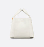 Small Signature Bucket Bag Latte Grained Calfskin