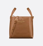 Medium Signature Bucket Bag Camel Grained Calfskin