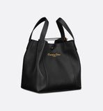 Medium Signature Bucket Bag Black Grained