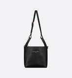 Medium Signature Bucket Bag Black Grained