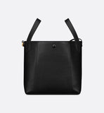 Medium Signature Bucket Bag Black Grained