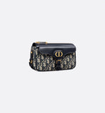 Small 30 Montaigne Pocket Bag Blue Dior Oblique