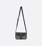 Small 30 Montaigne Pocket Bag Blue Dior Oblique