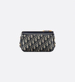 Small 30 Montaigne Pocket Bag Blue Dior Oblique