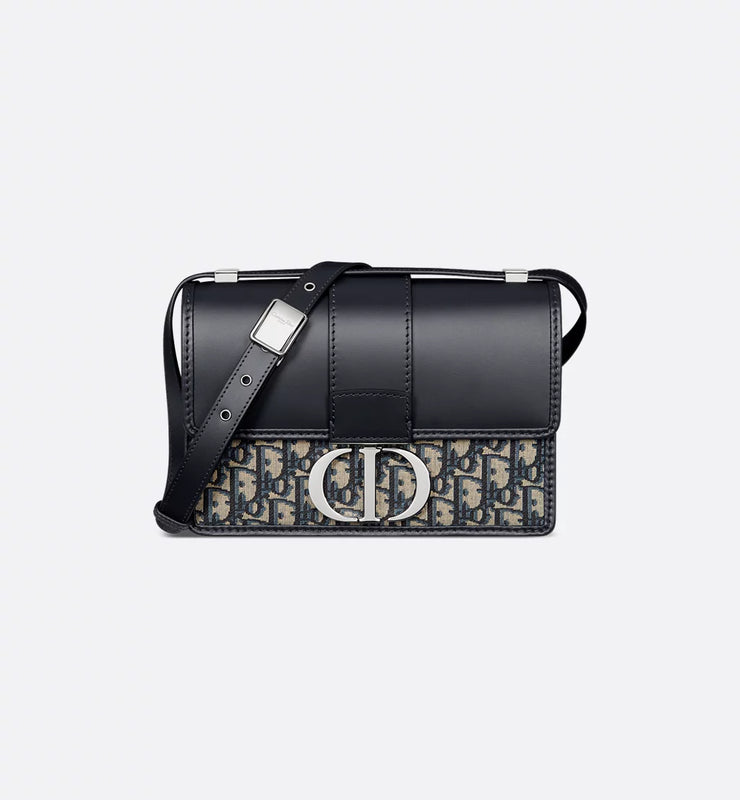 30 Montaigne Bag Blue Oblique Jacquard and