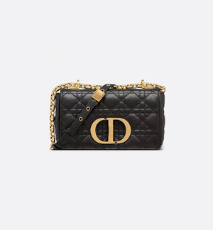 Small Caro Bag Black Supple Cannage Calfskin