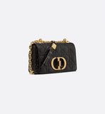Small Caro Bag Black Supple Cannage Calfskin