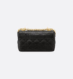 Small Caro Bag Black Supple Cannage Calfskin