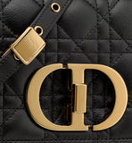 Small Caro Bag Black Supple Cannage Calfskin